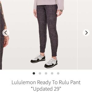 Lululemon Ready To Rulu Pant *Updated 29" Size 6 -no pilling between thighs